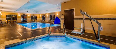 Spend time with family and friends in the indoor pool.