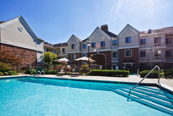 Take a dip in the outdoor pool.