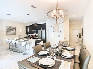 The dining area