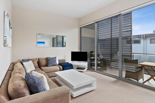 Living room opens to the Terrace