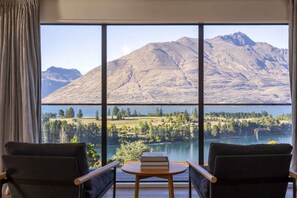 Seating area with lake views