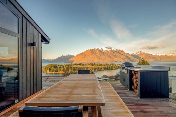 Outdoor balcony with BBQ area