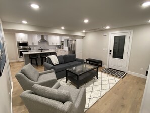 Open concept kitchen and family room