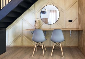 Desk in living room