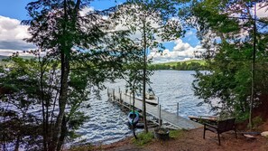 dock with expansive lake views