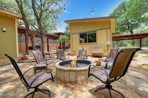 The Casitas share a fire pit and other outdoor amenities.
