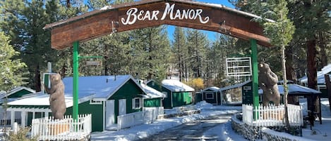 Bear Manor Entrance During Winter Time