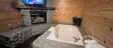 Let your body soak in a jetted hot tub