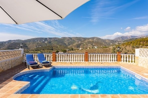 Private pool and terrace with panoramic countryside views