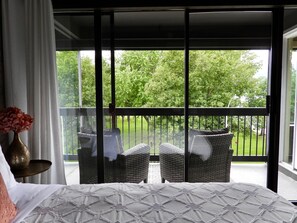 Step onto your private patio overlooking City Park and Okanagan Lake