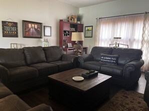 “Song writers corner” Desk area in Great Room alongside piano.