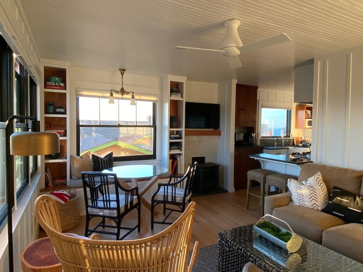Historic Beach Cottage with Ocean View Deck – Steps to Beach