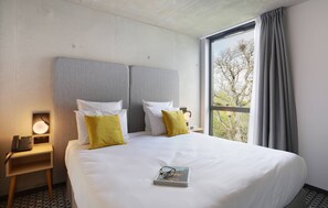 Drift to sleep in a comfortable bed.
