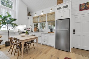 Kitchen area with tons of natural light