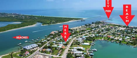 Ideal location at the top of Hutchinson Island… walk or bike to beach & dining! 