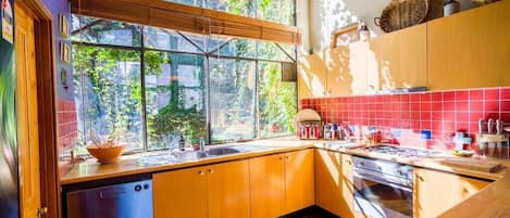 Kitchen Area - Fully equipped with dishwasher,microwave and full sized fridge/freezer