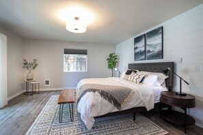 Sleep peacefully in the king-sized bed | King Bed | Main Level
