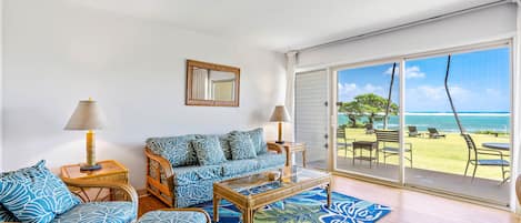 Relax to the sound of waves and beautiful oceanfront views