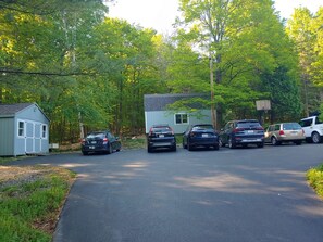 On-site parking for up to 8 cars. Electric vehicle charging station included