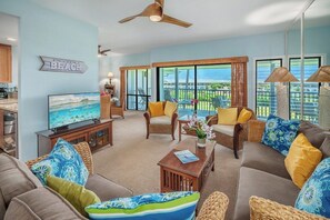 Poipu Sands 321 Quaint Living Area with a Gorgeous View