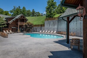 Community pool located at the entrance of the community.