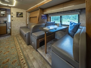 Spacious living due to the slider that provides an extra 3 feet of width.