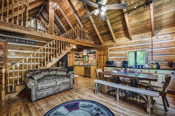 Living room and kitchen for an open concept!