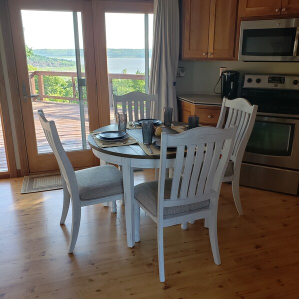 Enjoy your coffee while enjoying the beautiful views of Tuttle Creek Lake.