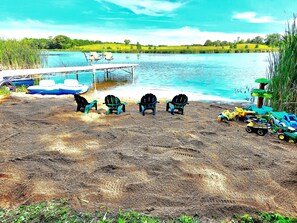  swimming area.  Vacation with toes in the sand of your own private beach. 