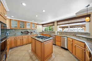 Large open gourmet kitchen