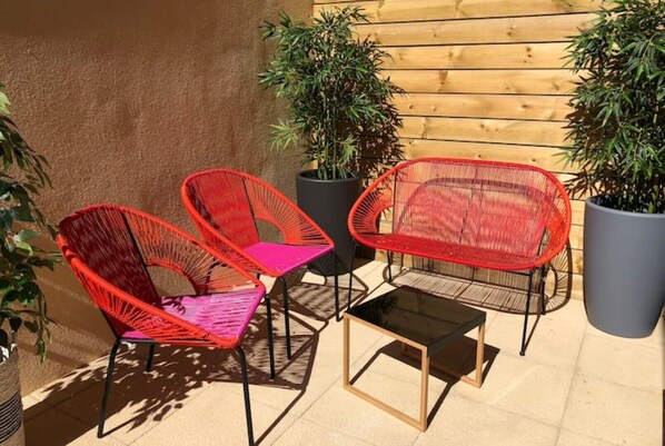 Sunny, private courtyard.