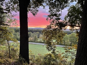 Watch the sunrise over the Berkshires while drinking your morning coffee!