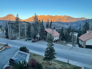 Looking at our building from the main lodge - it's that close!