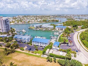 Aerial views of the marina