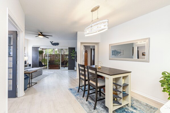 Dining and living rooms