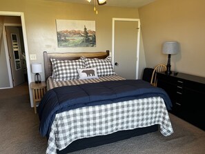 Master bedroom, upstairs.  Queen bed.  