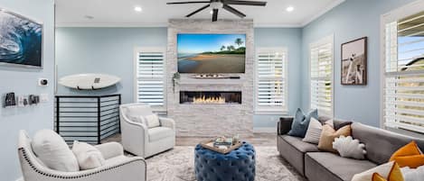 Fireplace and smart TV