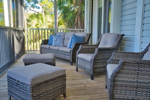 Relax on the porch and take in the scenic views.