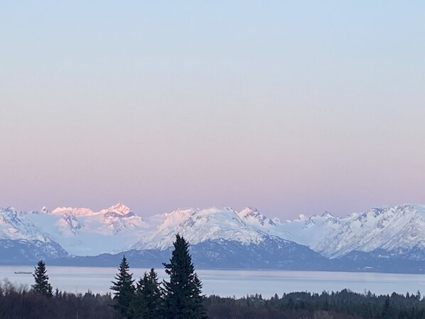 View from the deck of Homer House, Kachemak Bay.

