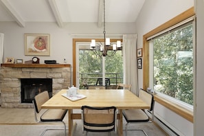 With seating for 6, your group will love dining at this table situated in a bright and inviting corner of this home.