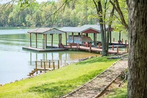 View of our boat house and back yard.