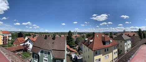 Terrasse mit Alpenpanoramablick