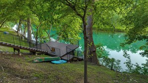 Beautiful river views form the deck.