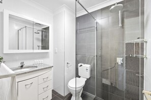Renovated bathroom with luxury rain shower head