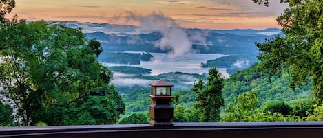 Stunning Blue ridge lake view from the deck of the cabin!! 