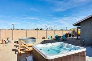 Backyard | Pet Friendly w/ Fee | Private Hot Tub | 2 Fire Pits