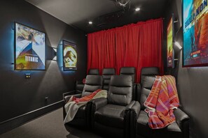 Private movie theater! Grab some popcorn and enjoy the show. 