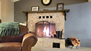 Warm up by the fire