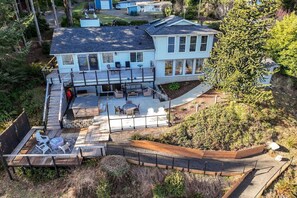 Aerial View of back patio areas