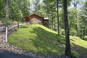 Side view from driveway
